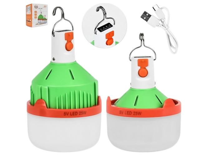 Ліхтарик-лампа LED підвісний акумуляторний, 25W, 1200mAx2