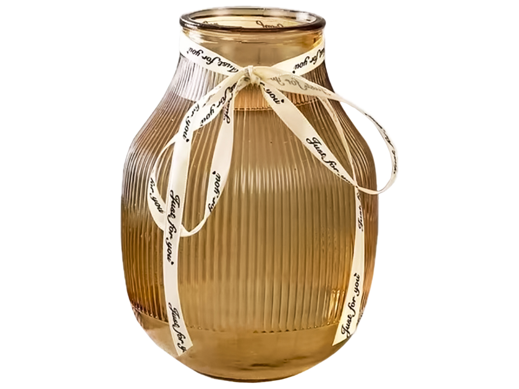Ваза скляна Gold, 18х7см