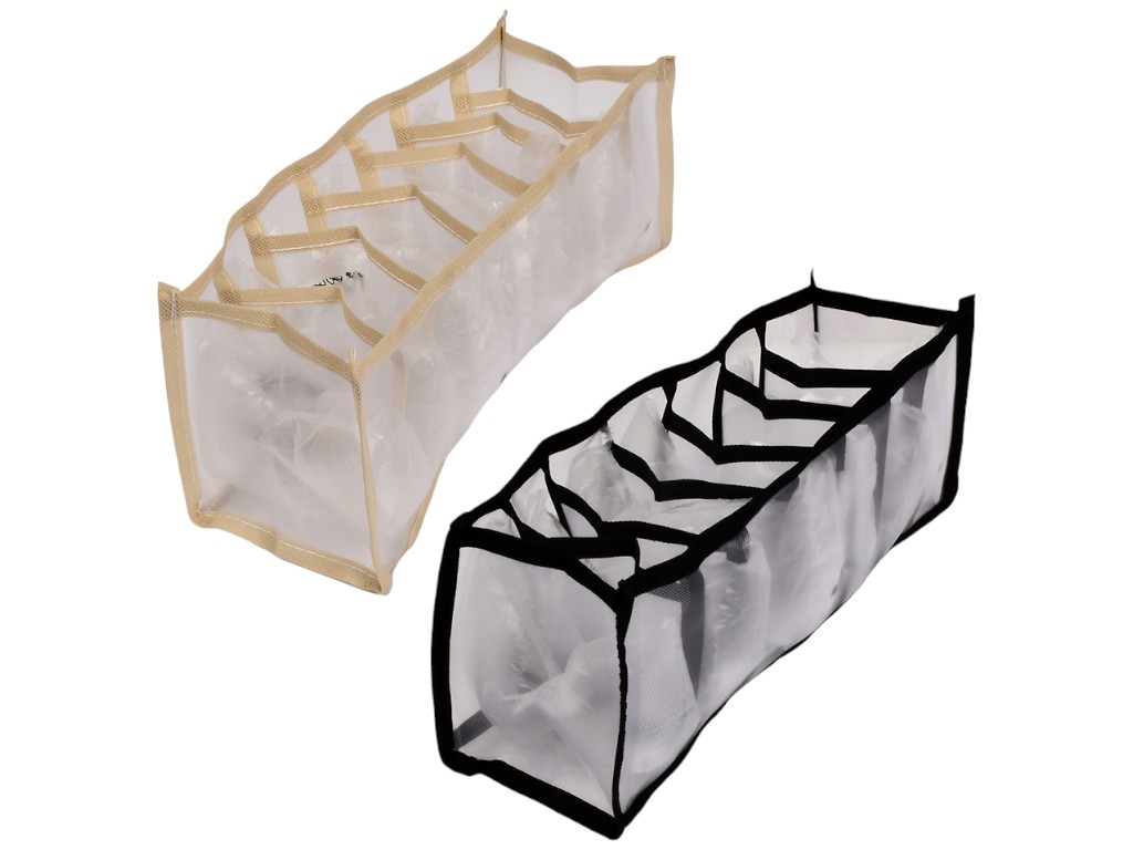 Коробка-органайзер для хранения белья, на 7 отделений, нетканое волокно, нейлон, 32×12×12см