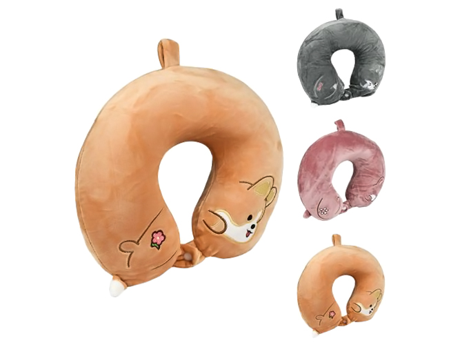 Подушка-підкова ортопедична дорожня під шию Animals, 30x25см