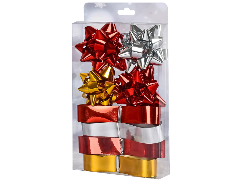 Декор праздничный, 10,5х16,5см (цена за набор 8предметов)