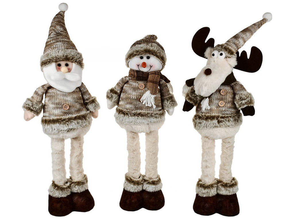 Фигура новогодняя Santa&Co, 60см, ноги-телескоп (цена за 1шт)