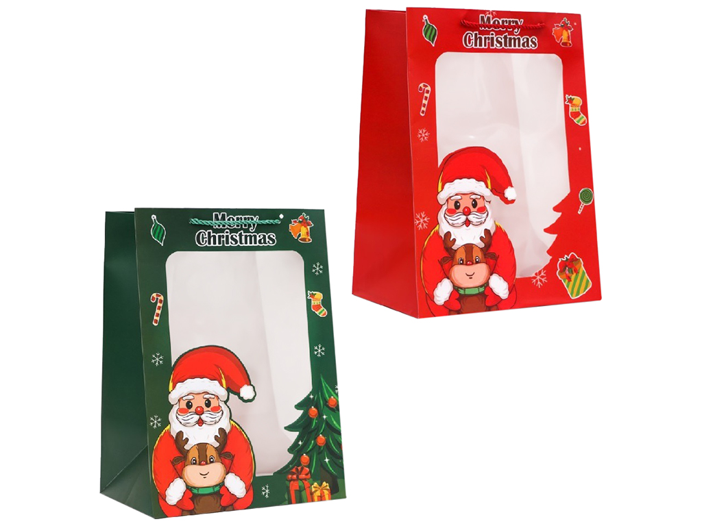 Пакет новогодний бумажный M New Year, 30х20х16см