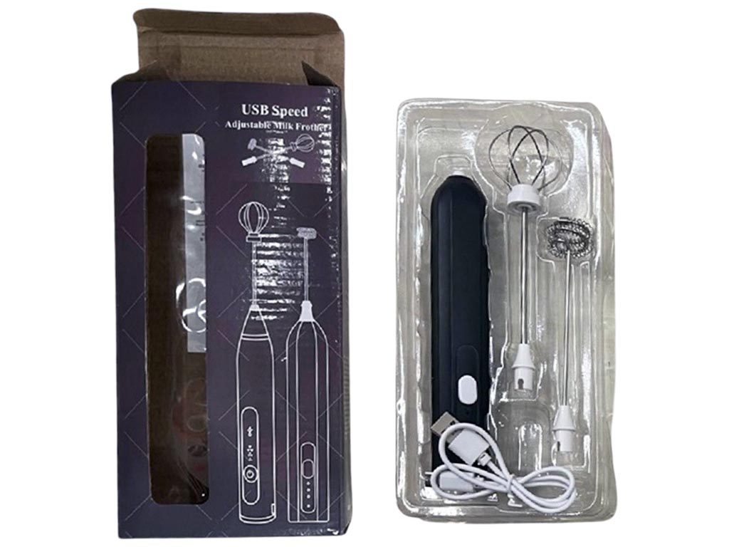 Капучинатор спінювач молока/вершків, USB, 1200mAh, 14x3см