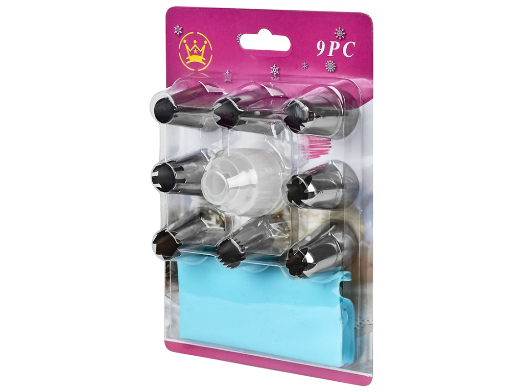 Мішок кондитерський з насадками, 15х21х5см (ціна за набір 10предметів)