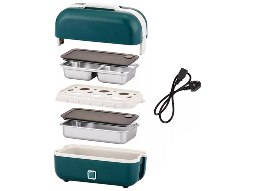 Ланч-бокс электрический с подогревом, 25х13см