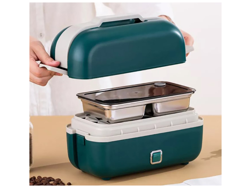 Ланч-бокс электрический с подогревом, 25х13см