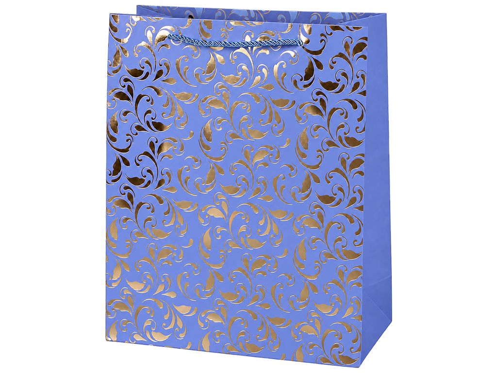 Пакет подарунковий паперовий Charm M з ручками, 26×32×12 см, 4 дизайни (ціна за 1шт)