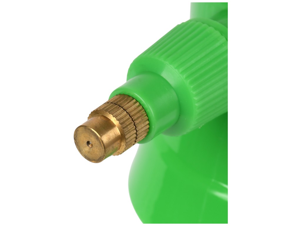 Опрыскиватель ручной, пластиковый корпус, помповый механизм, регулировка струи, 1л, цвет зеленый