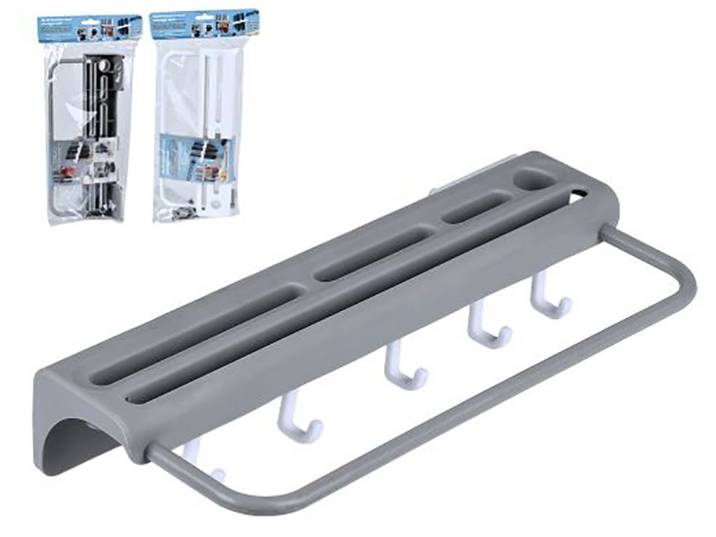 Держатель универсальный настенный, 26×11 см, с крючками