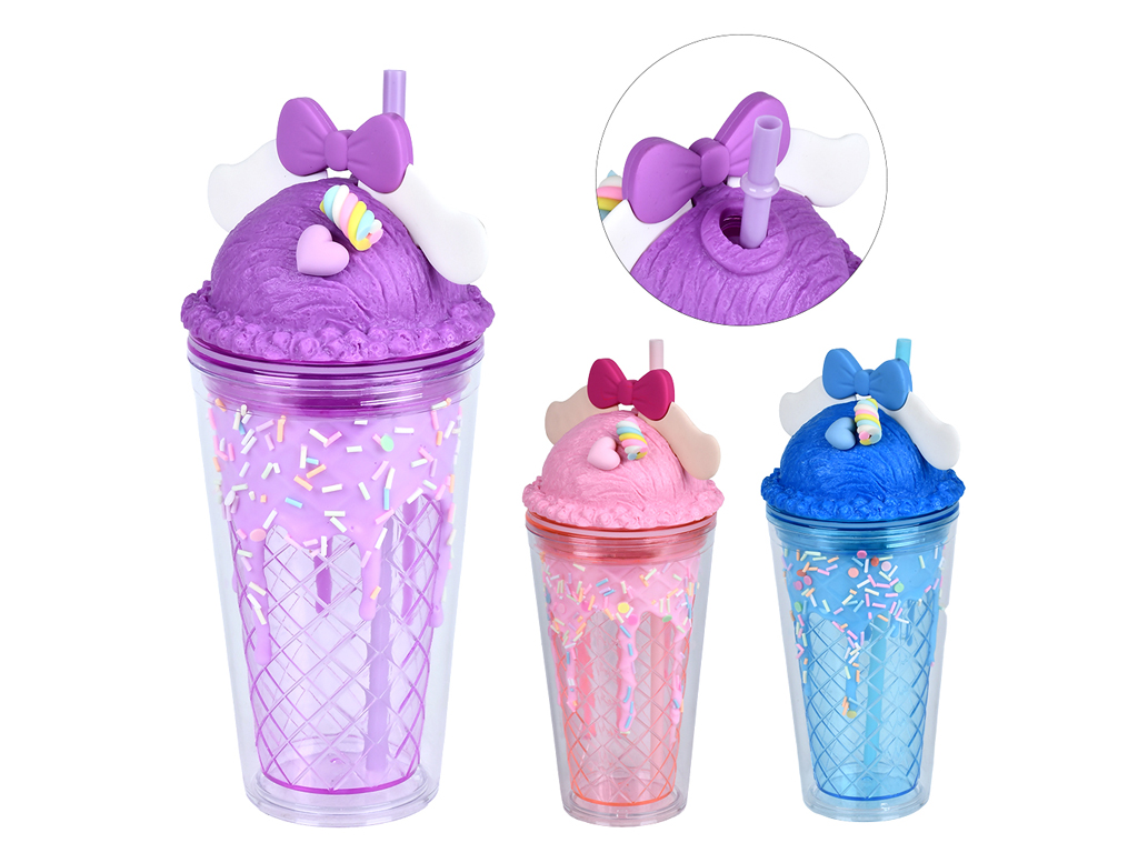 Стакан с крышкой и трубочкой Fashiont, 450мл