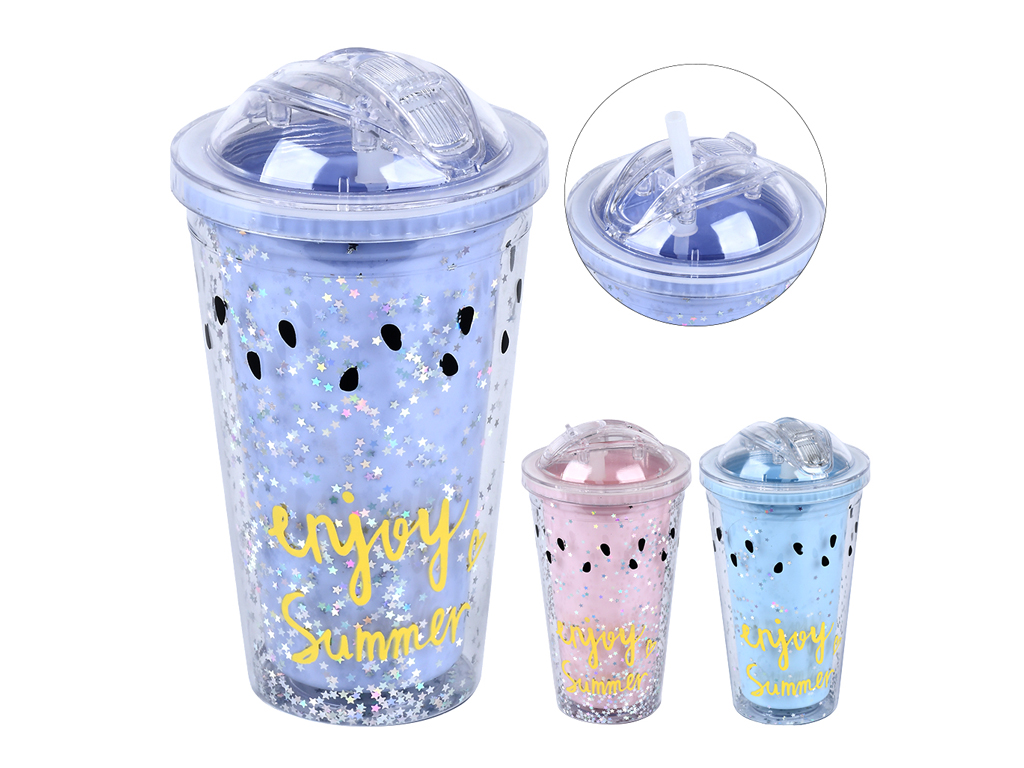 Стакан с крышкой и трубочкой Better, 450мл