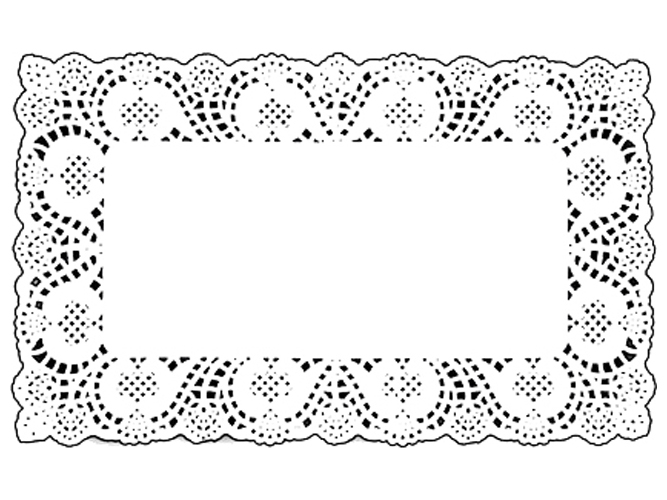 Салфетки бумажные ажурные кондитерские, прямоугольные, 25,5х37см (цена за упаковку 12шт)