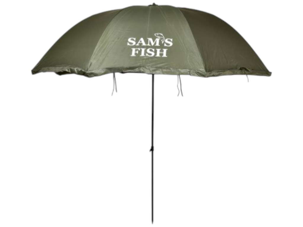 Зонт-палатка Sam’s Fish, металл, полиэстер, ПВХ, диаметр 2,2м, цвет хаки