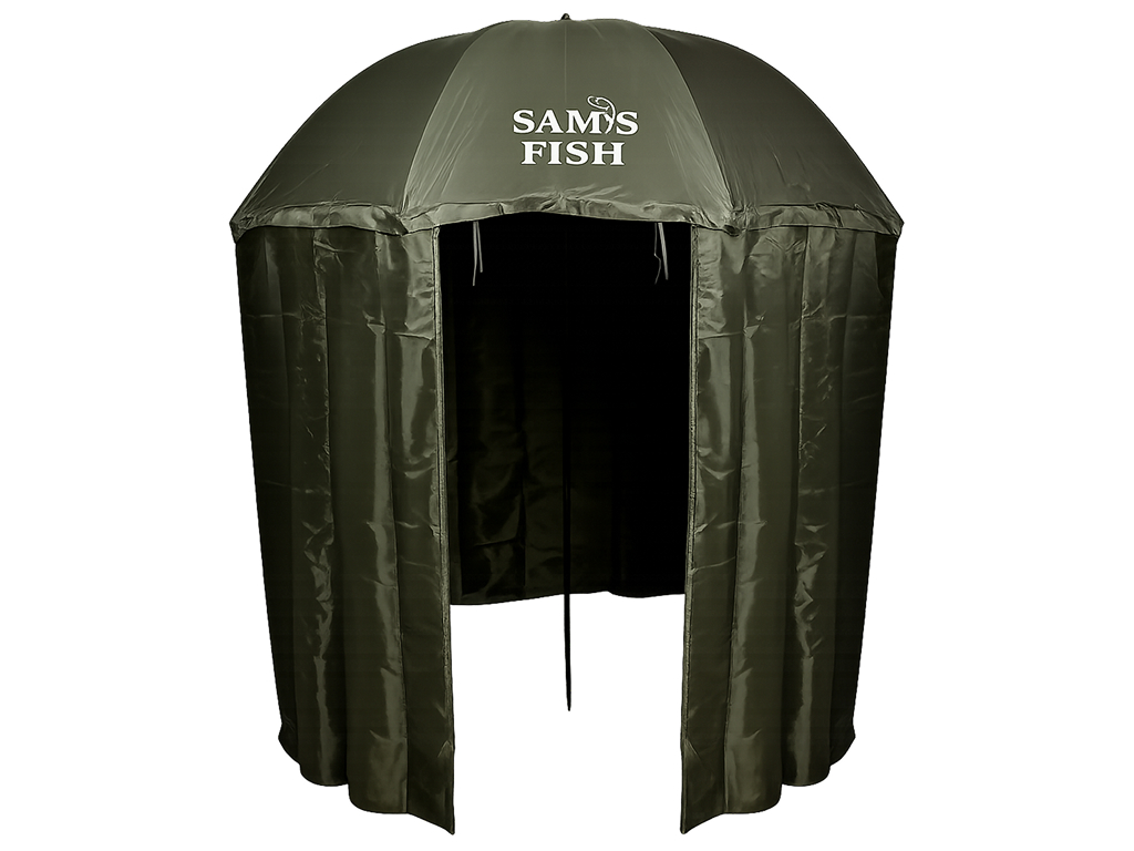 Палатка-зонт для рыбалки Sams Fish, с окном ПВХ и стенками, 2м