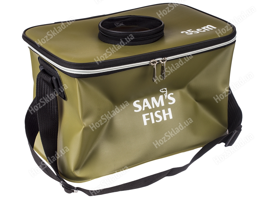 Сумка ЭВА Sams Fish с отверстием для живца 35х23х22см (цвета ассорти)