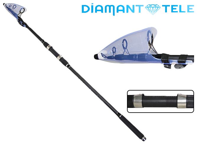 Спінінг телекарп Sams fish "Diamant" карбон, 6 кілець, 6 секцій 80-200г 4,2м