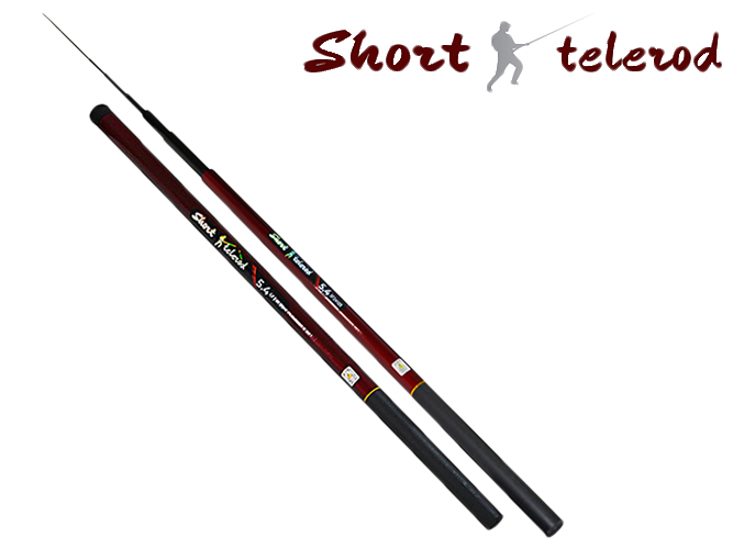 Вудка безкільцева Sams fish "Short" скловолокно, 12 секцій 7,2м (в складеному вигляді 63см)