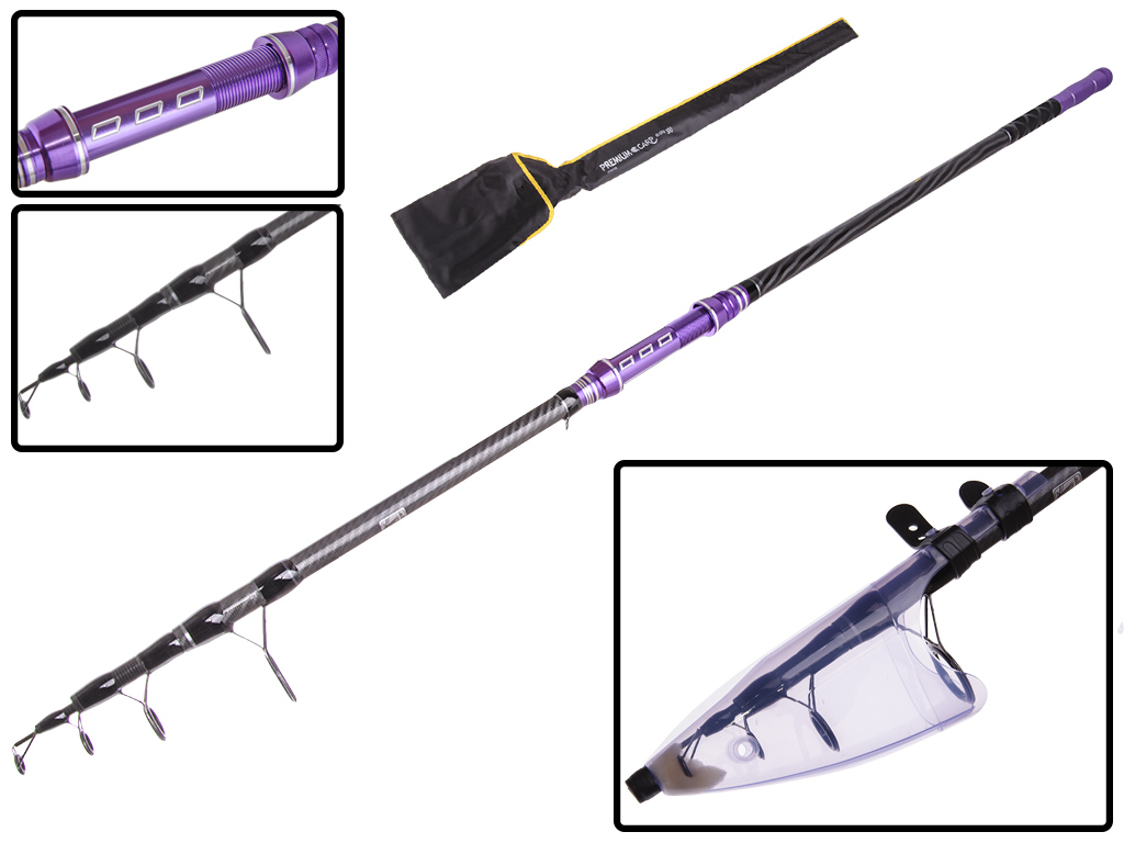 Спінінг телекарп Sams fish "Premium carp" карбон, 4 кілець, 3 секції 80-200г 3м