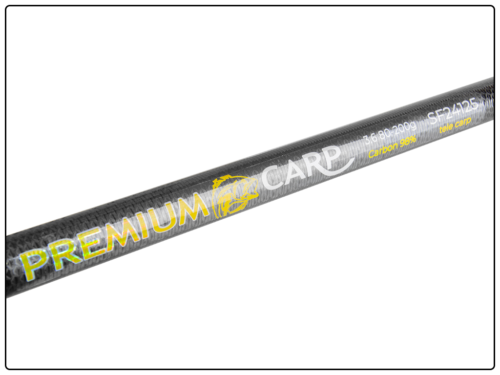 Спінінг телекарп Sams fish "Premium carp" карбон, 5 кілець, 4 секції 80-200г 3,6м