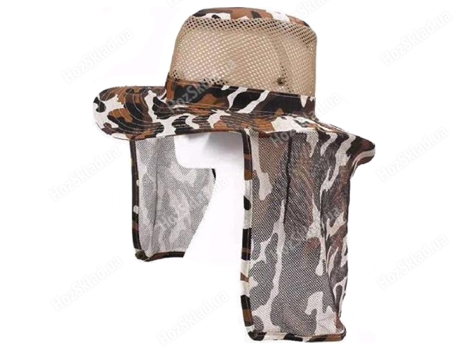 Шляпа камуфляжная с широкими полями для рыбалки/охоты, 58-60см