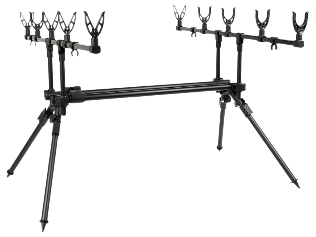 Род-под Sam's Fish Twin Carp на 5 спиннингов, алюминий и нейлон, 65–120 см, цвет черный