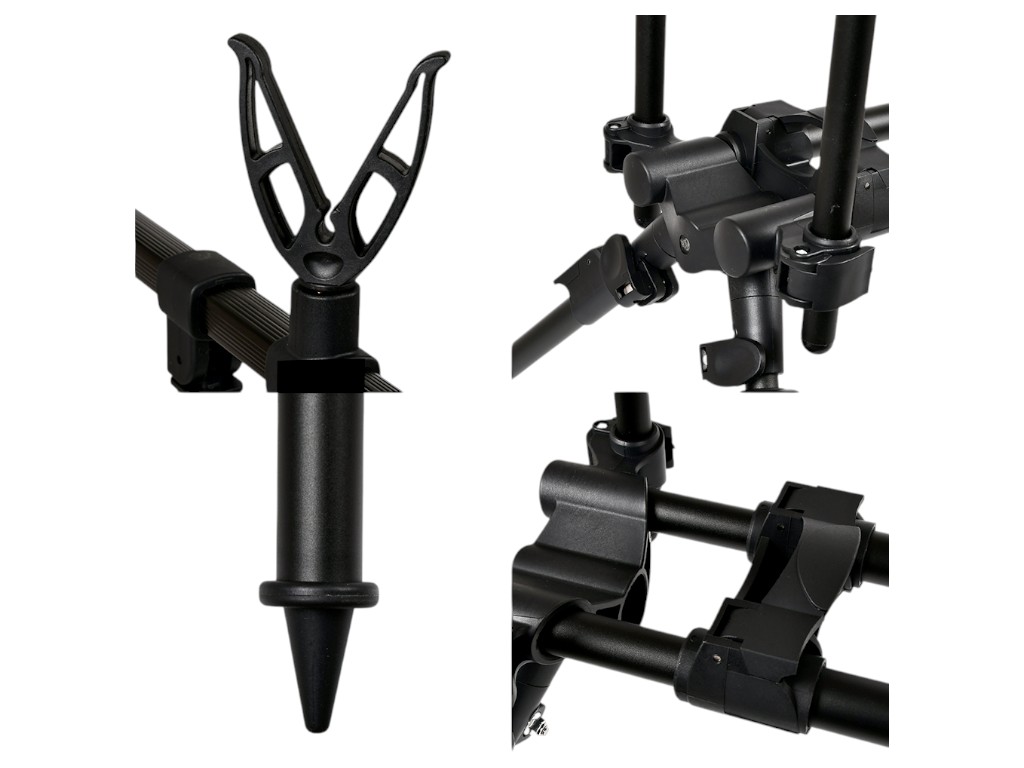 Род-под Sam's Fish Twin Carp на 5 спиннингов, алюминий и нейлон, 65–120 см, цвет черный