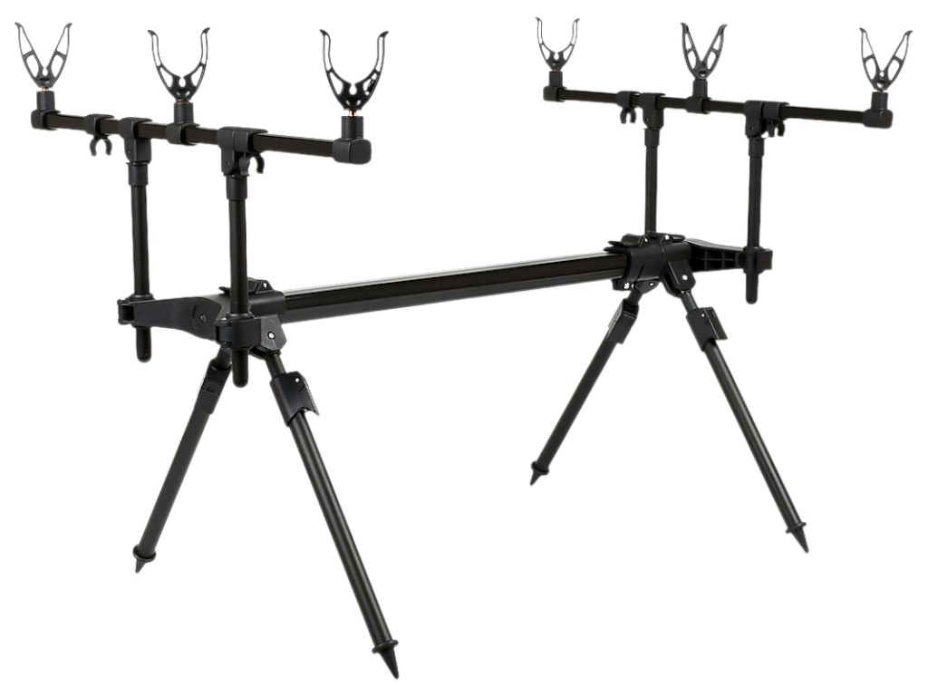 Род-под Sam’s Fish Maxi Carp на 3 спиннинга, алюминий и нейлон, 75–140см, цвет черный