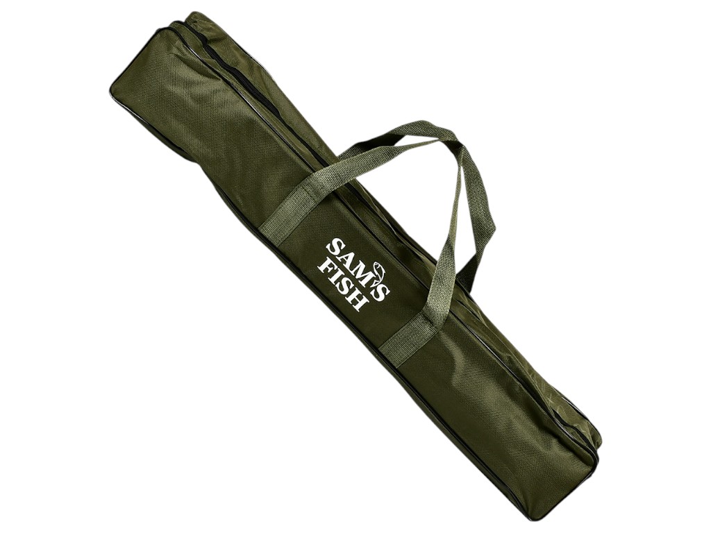 Род-под Sam's Fish Maxi Carp в чехле, алюминий и нейлон, на 5 спиннингов, 75–140см, цвет черный