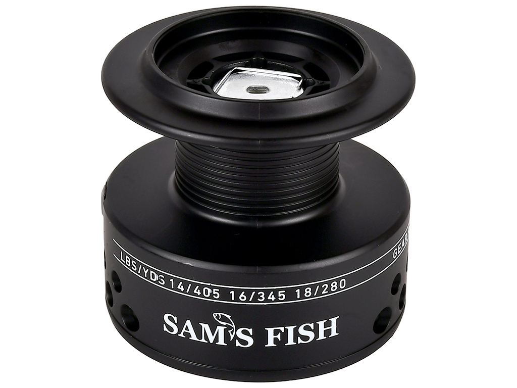 Катушка карповая с бэйтранером Mirror carp, 6000 4+1bb 4.7:1 2 шпули мтеал./графит