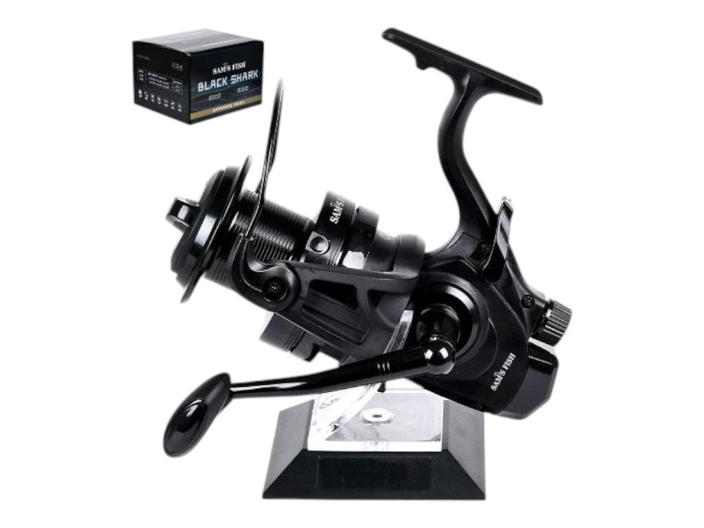 Катушка Sam's Fish Black shark 9000, 7+1 подшипник, бейтраннер, металлическая шпуля