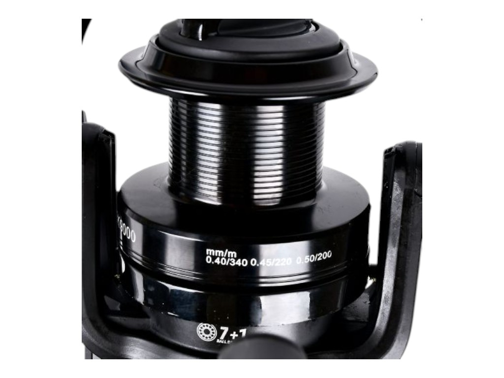 Катушка Sam's Fish Black shark 9000, 7+1 подшипник, бейтраннер, металлическая шпуля