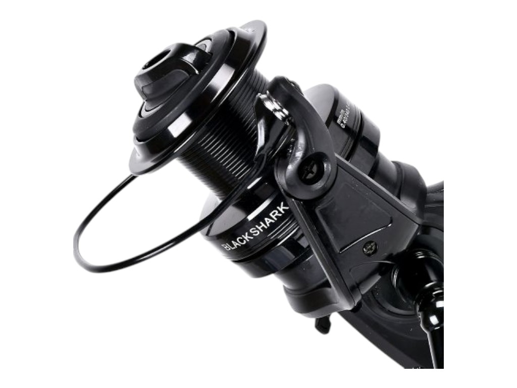 Катушка Sam's Fish Black shark 9000, 7+1 подшипник, бейтраннер, металлическая шпуля