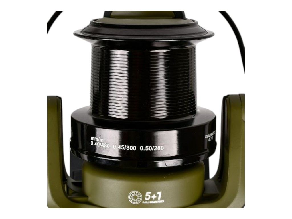 Катушка Sam's Fish Magnum Carp 10000, 5+1 подшипник, бейтраннер, металлическая шпуля