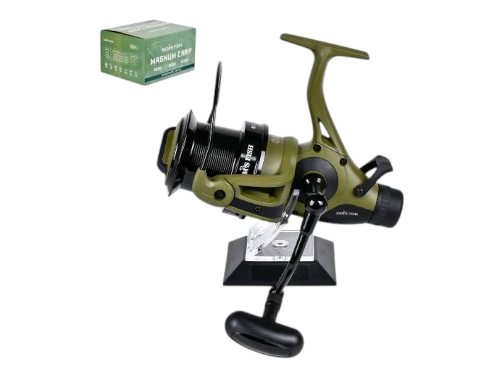 Катушка Sam's Fish Magnum Carp 9000, 5+1 подшипник, бейтраннер, металлическая шпуля