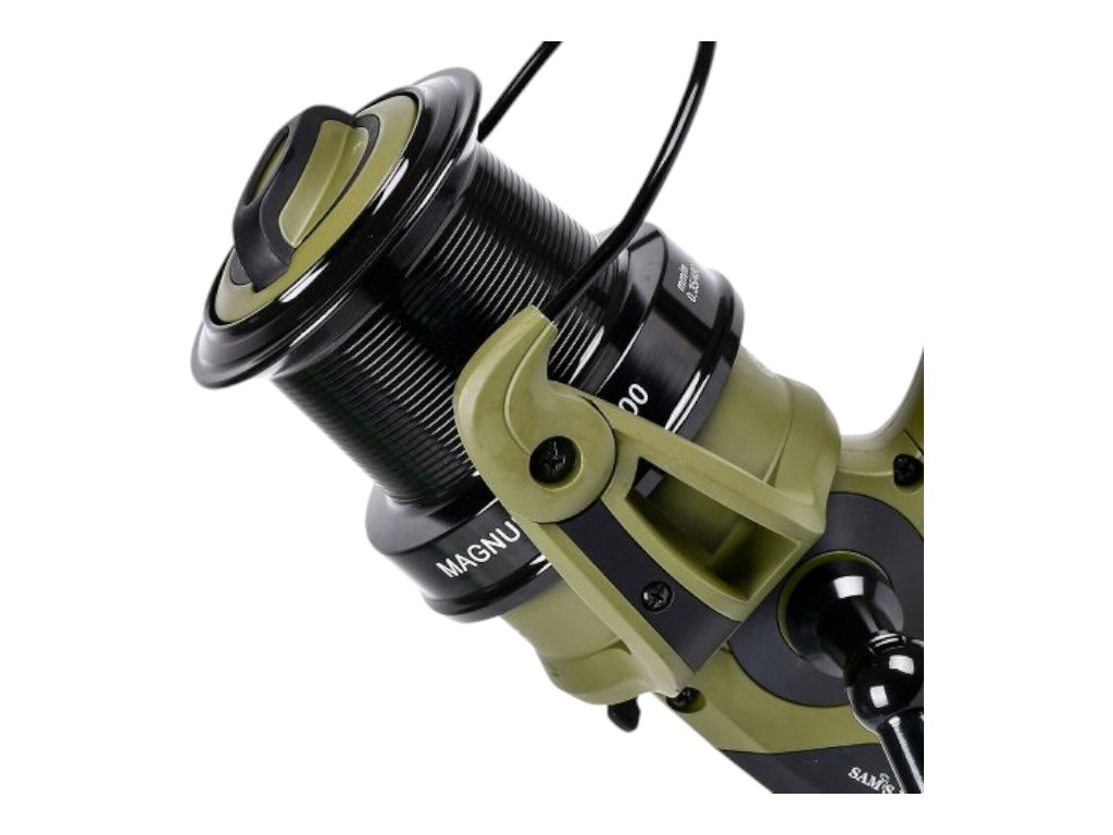 Катушка Sam's Fish Magnum Carp 9000, 5+1 подшипник, бейтраннер, металлическая шпуля