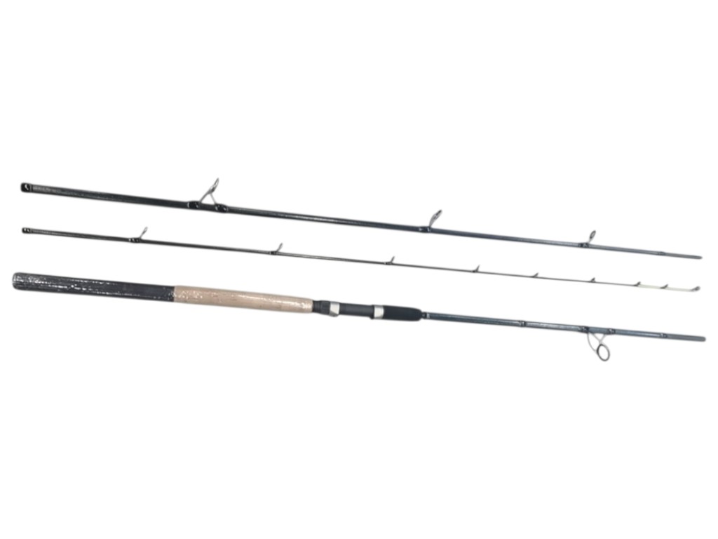 Спиннинг карповый Sam's Fish, штекерный фидер, тест 100–180г, 3 секции+3 квивертипа, 3,6м, черный