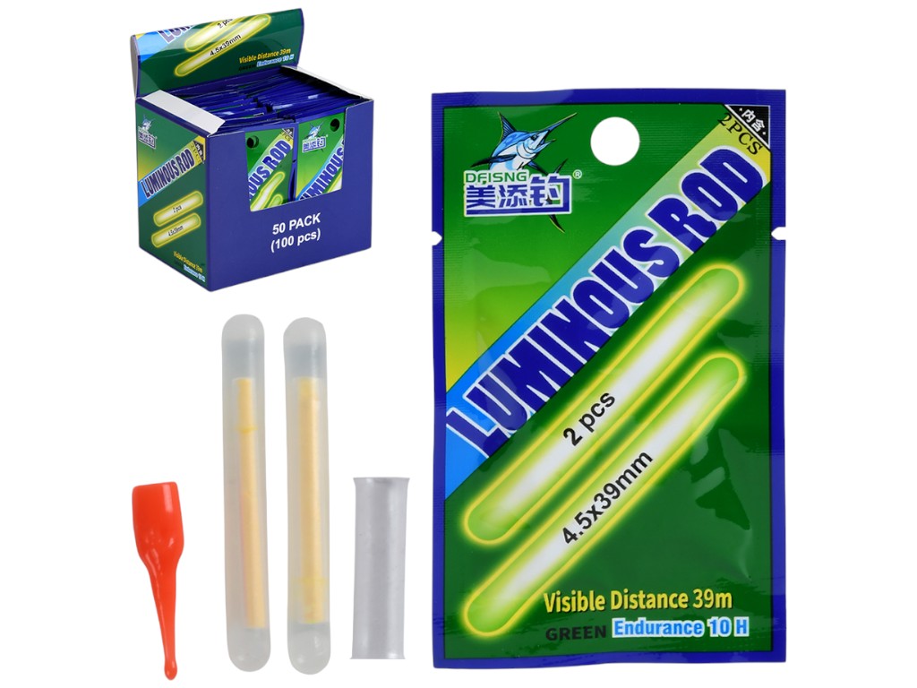 Светляк, пластик, 39×4,5мм (цена за набор 2шт)