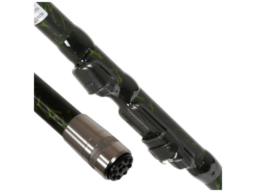 Вудка з кільцями Cornko, мікс карбон, 5м, колір чорно-зелений