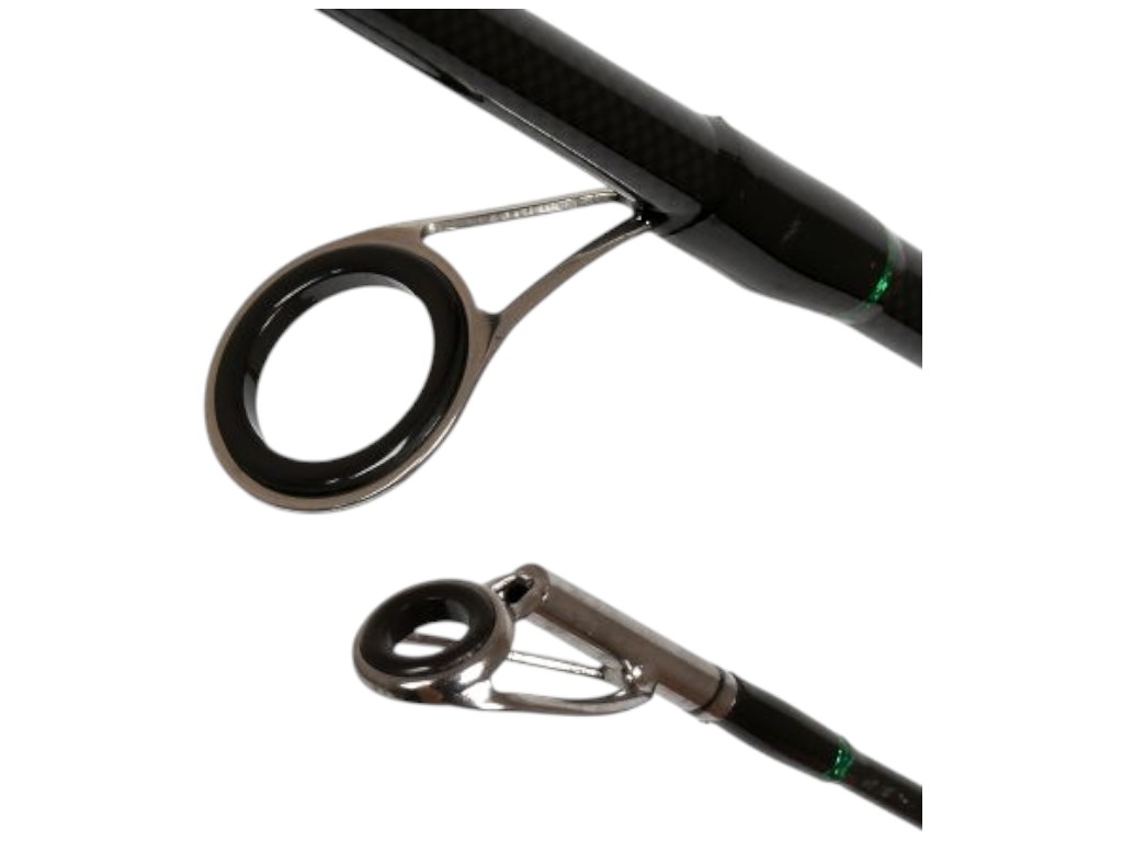 Спиннинг штекерный лайт Naja, на хищника, микс карбон, 2,1м, тест 2–22г, цвет черно-зеленый