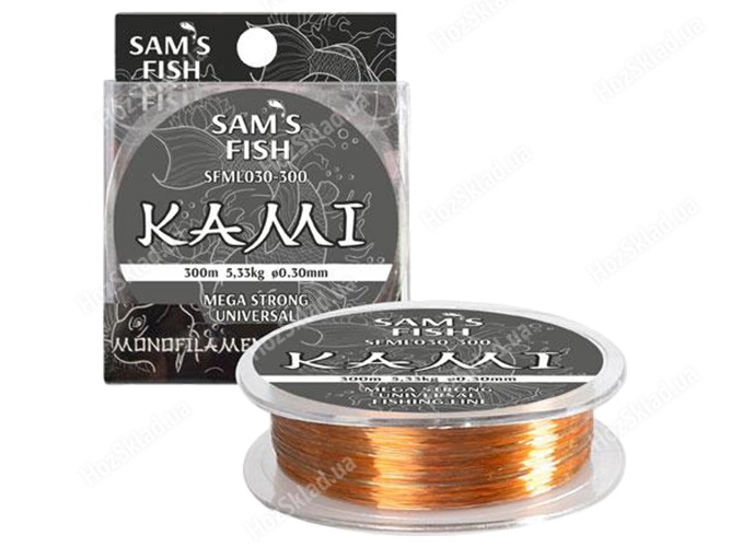 Волосінь нейлон Sams fish Kami 300мx0.30мм