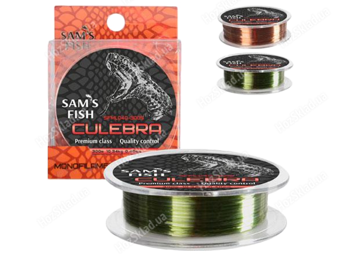 Волосінь нейлон Sams fish Culebra 300мx0.40мм
