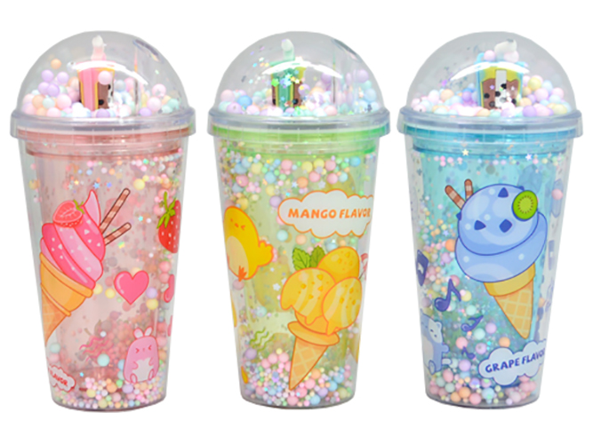 Склянка з кришкою та трубочкою Flavor 450мл