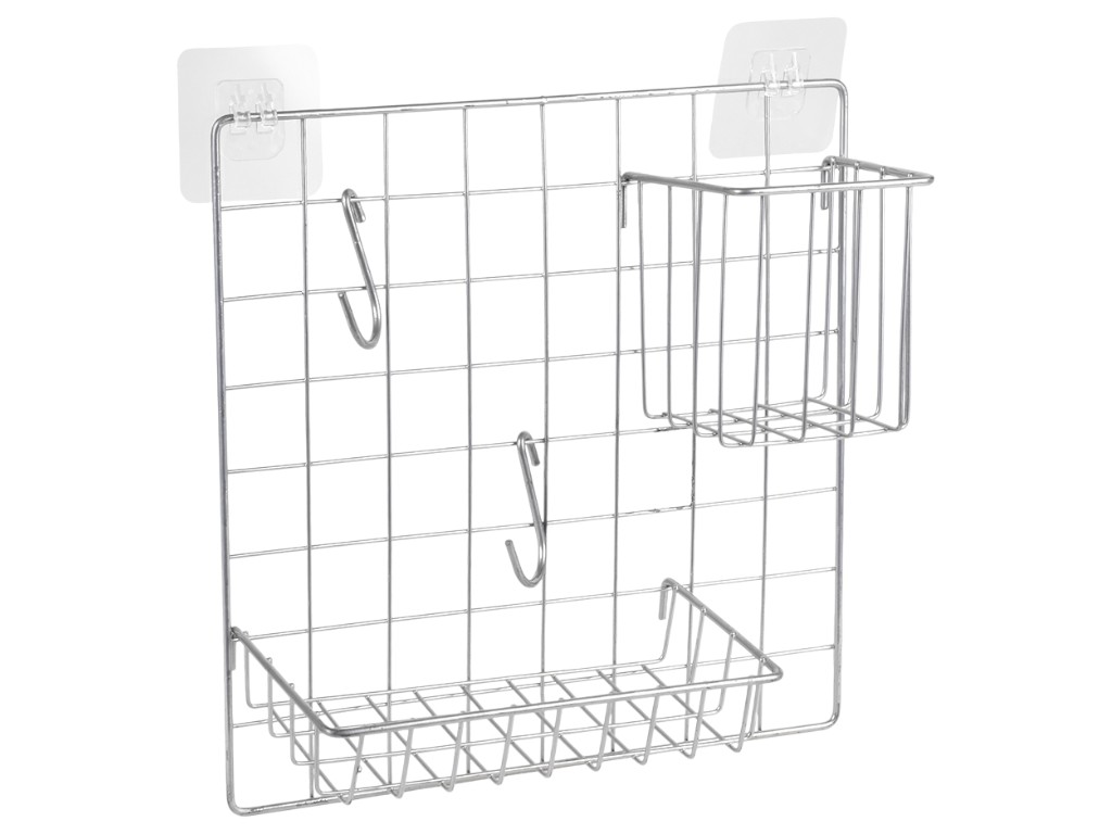 Полка-органайзер настенная, 2 липучки, 28x28см 