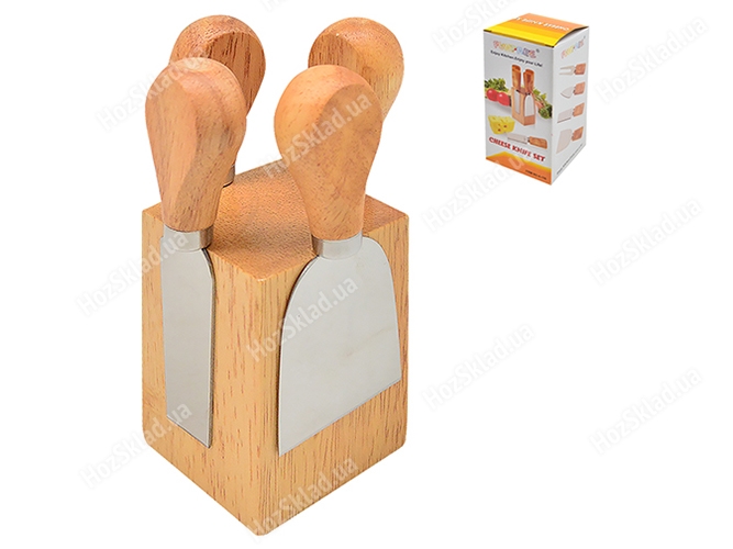 Набір ножів для сиру з підставкою, 14x6см (ціна за набір 5 предметів)