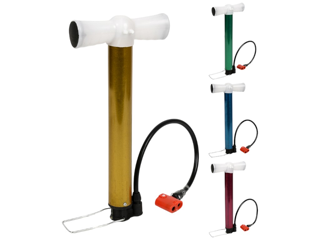Насос для велосипеда, мячей и надувных изделий, металл, пластик, 30–45см (цена за 1шт)