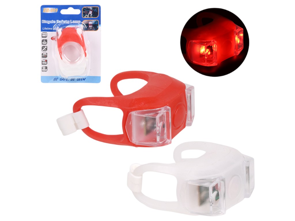 Мигалки LED для велосипеда, силикон, пластик, 4×5×2,5см (цена за 2шт)