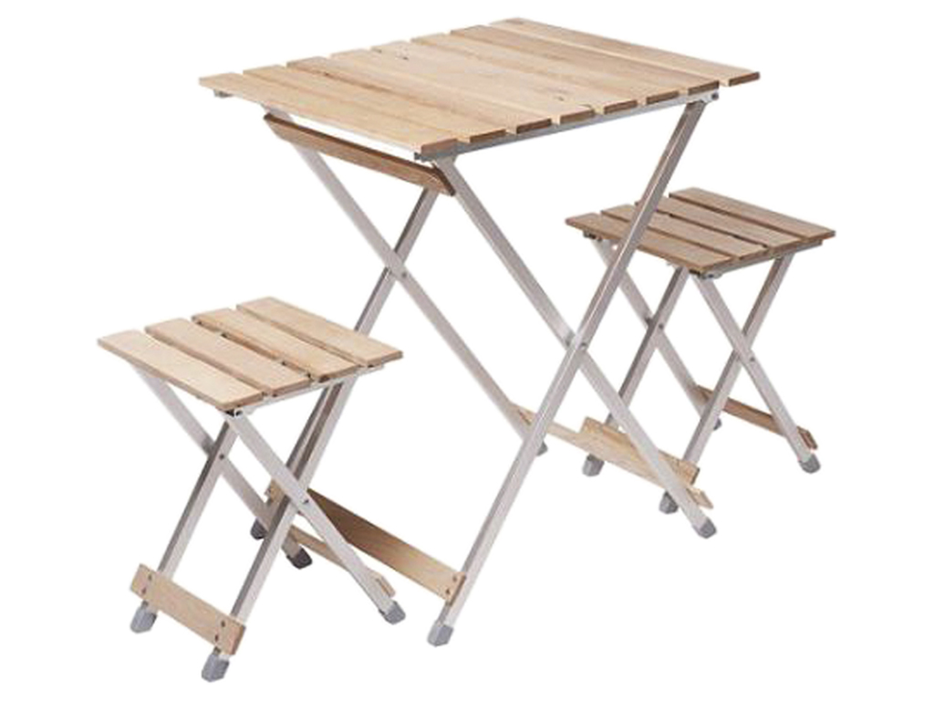 Комплект меблів «ALUWOOD» стіл+2 стільці, малий