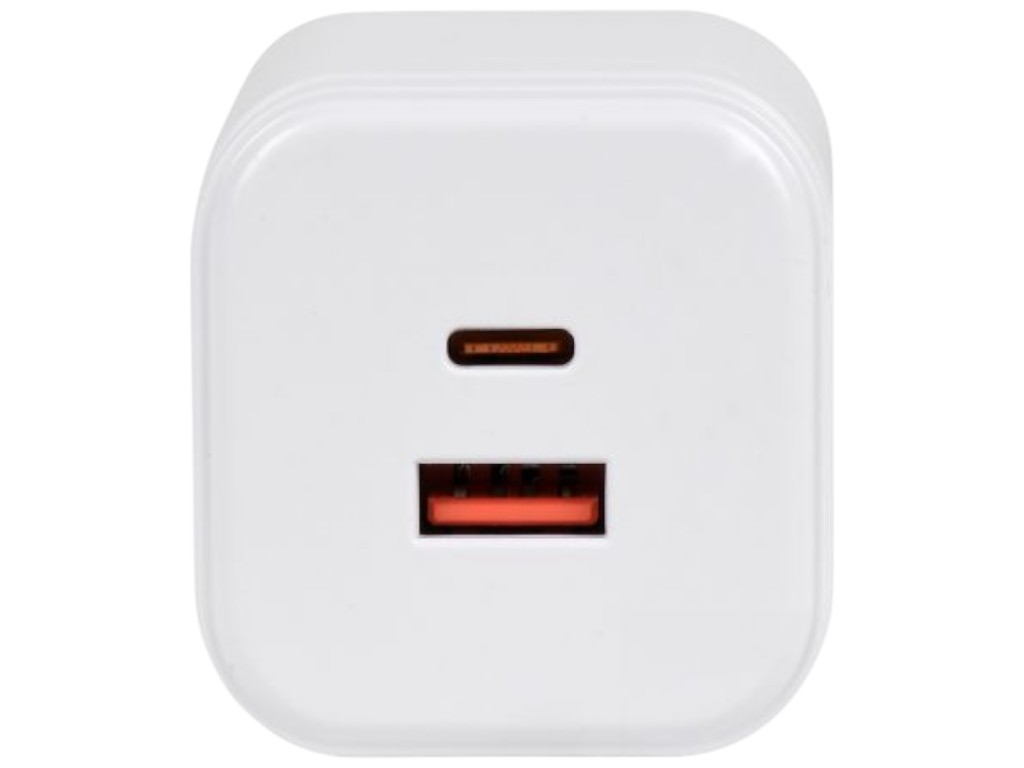 Сетевое зарядное устройство Solma PD&QC3.0 USB A+C, пластик, металл, 1,0м, цвет белый