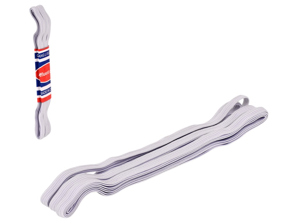 Резинка для одежды узкая, хлопок, полиэстер, 4м×0,7см, цвет белый (цена за 4шт)